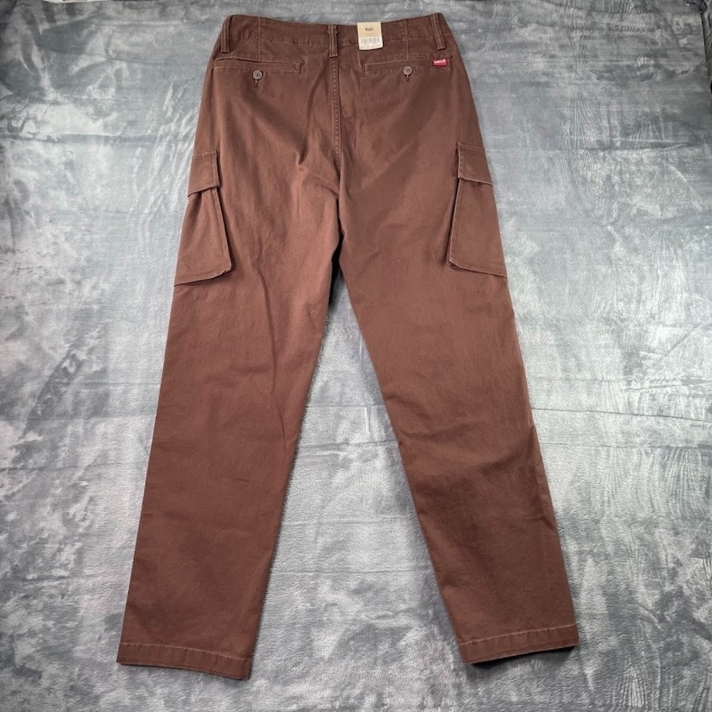 Levi's XX Cargo Pockets Relaxed Tapered Pants 30X32 Men's Brown Stretch Cotton - Picture 6 of 8